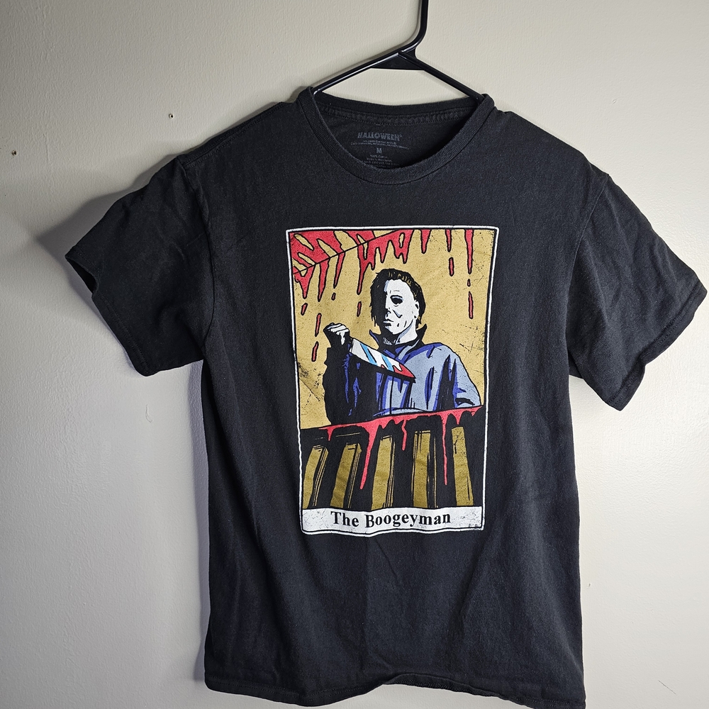 Michael Myers Boogeyman Graphic Tee in Black